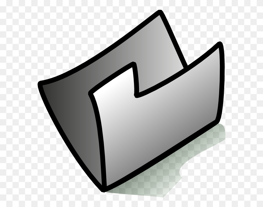 600x600 Grey Folder Clip Art - Folder Clipart