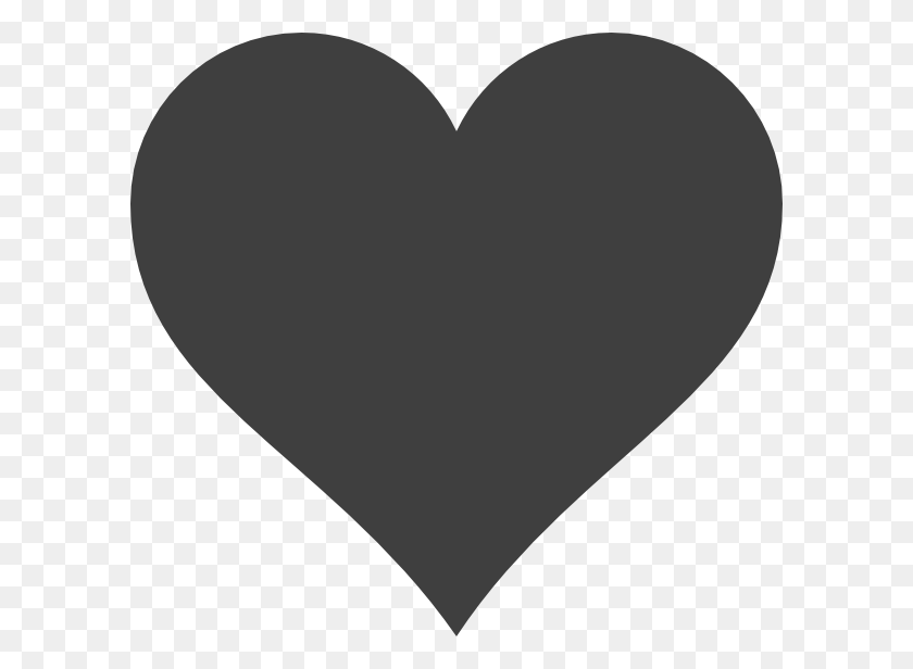 600x556 Grey Heart Cliparts - Heart Silhouette Clip Art