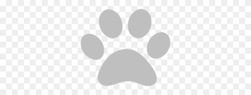 300x259 Grey Pawprint Clipart Png For Web - Pawprint PNG