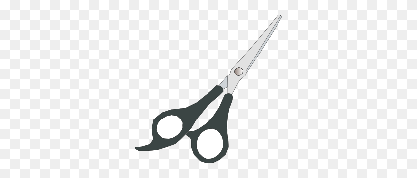 297x299 Grey Scissor Clip Art - Scissors And Comb Clipart