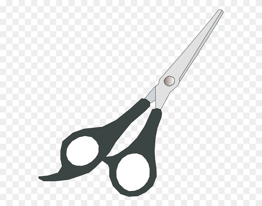 594x599 Grey Scissor Clip Art Free Vector - Scissors Clipart