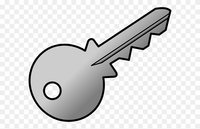 600x482 Grey Shaded Key Clip Art - Challah Clipart