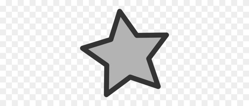 300x300 Grey Star Clip Art - Cute Star Clipart