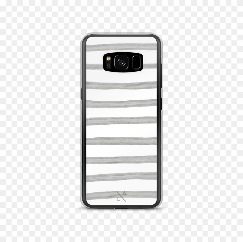 1000x1000 Grey Stripes Samsung Galaxy Phone Case Laurie Anne Art - Samsung Galaxy S8 PNG