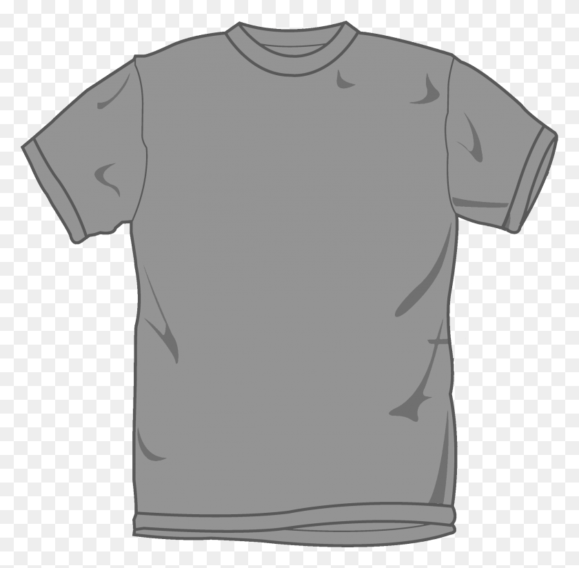 2011x1972 Grey T Shirt Template - Blank T Shirt Clipart
