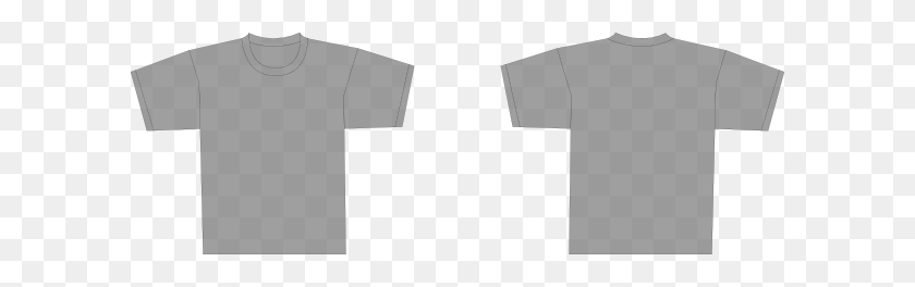 600x204 Grey T Shirt Template Clip Art - Tshirt Outline Clipart