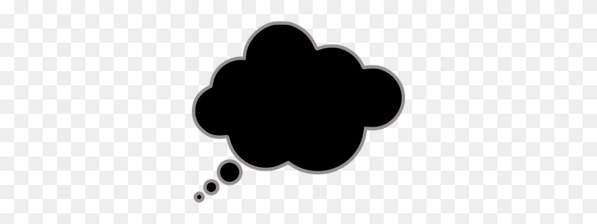 300x255 Grey Thought Bubble Png Clip Arts For Web - Thought Cloud PNG