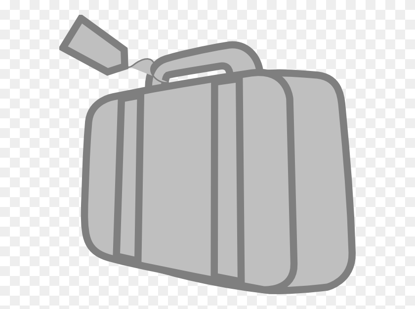 600x567 Grey Travel Suitcase Clip Art - Travel Clipart