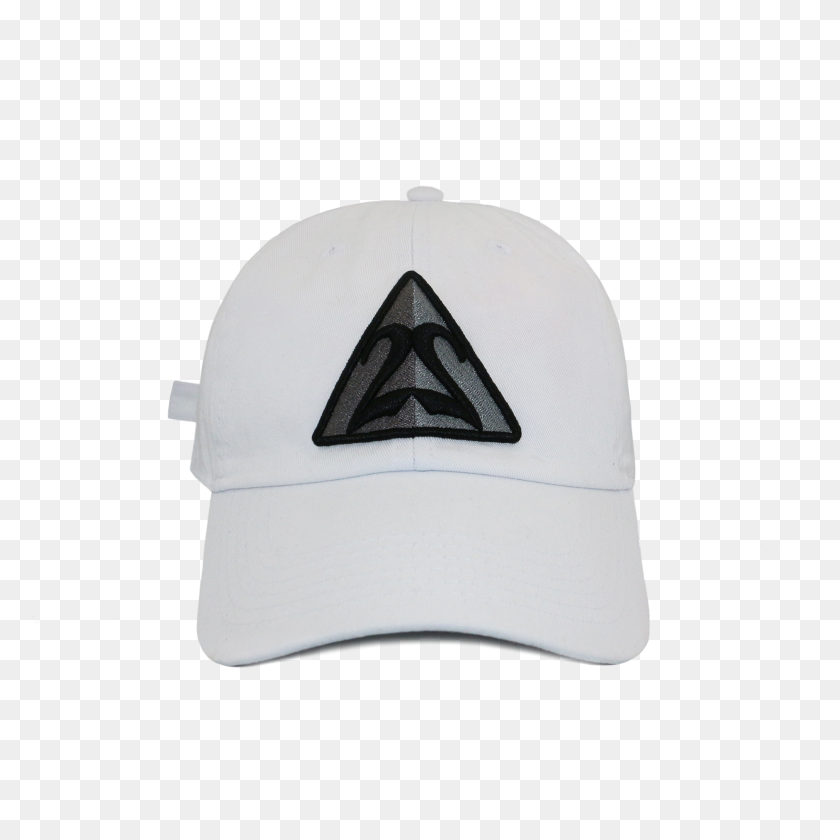 3600x3600 Grey Triangle With Black Outline Dad Hat - White Triangle PNG