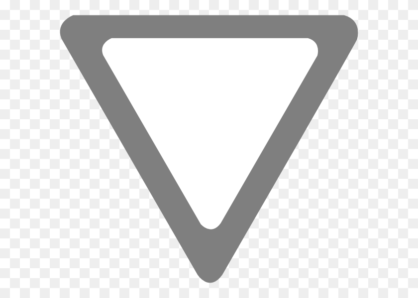 600x540 Grey Yield Sign Png Clip Arts For Web - Sign Frame Clipart