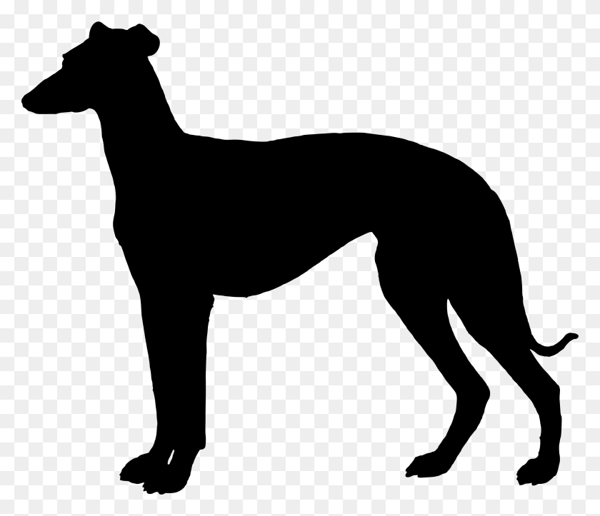 2400x2043 Greyhound Dog Silhouette Clip Art - Greyhound Clipart