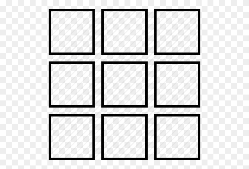 512x512 Grid, Web Design Icon - Grid Pattern PNG