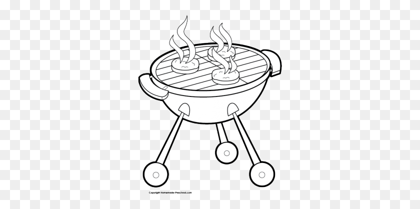 288x358 Grill Clipart Black And White - Bbq Clipart Black And White