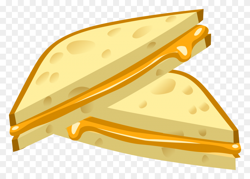 2400x1662 Жареный Сыр Клипарт Прозрачный - Бутерброд С Сыром Клипарт