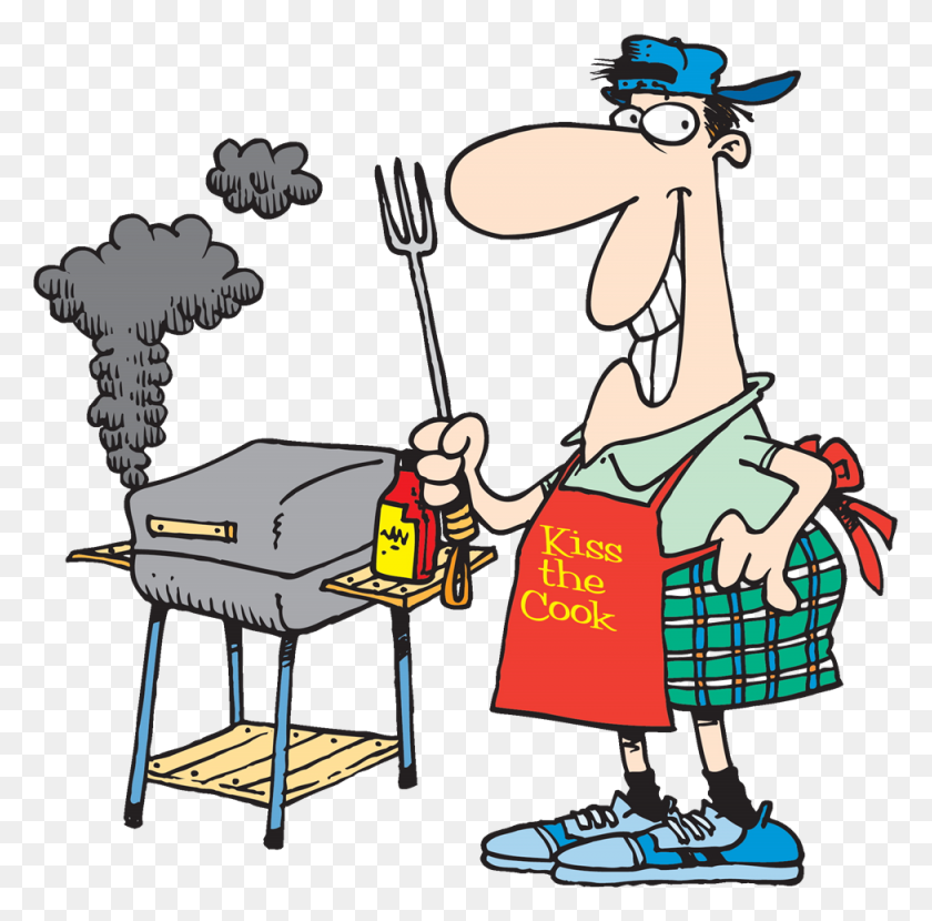 975x963 Grilled Food Clipart Braai - Man Grilling Clipart