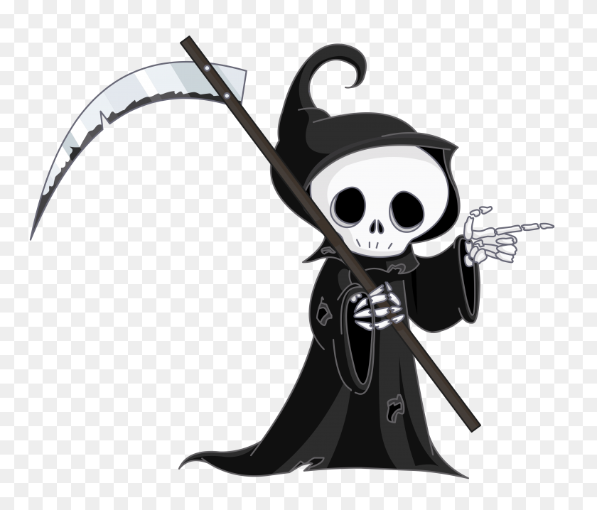 4995x4215 Grim Reaper Png - Funny Halloween Clipart