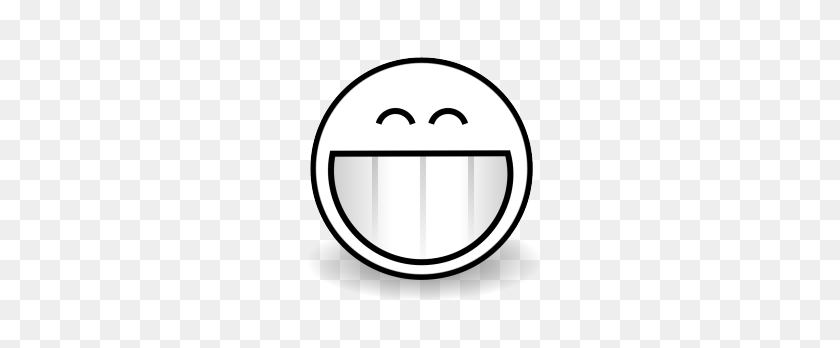 288x288 Grin Clipart Black And White - Winky Face Clip Art