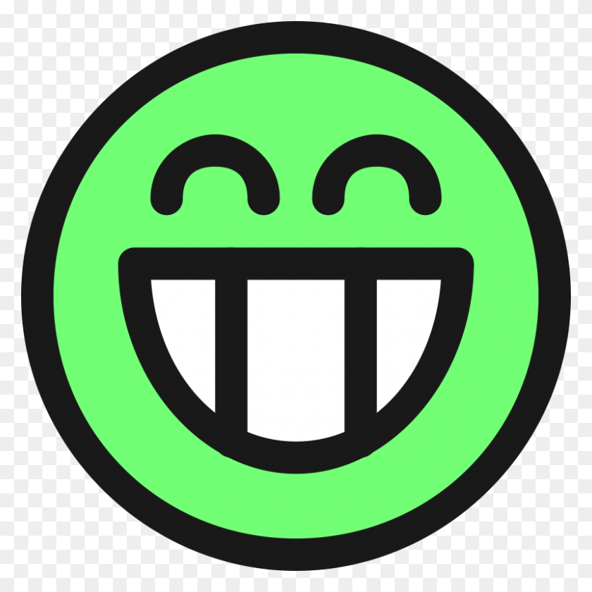 800x800 Grin Clipart Face - Excited Face Clipart