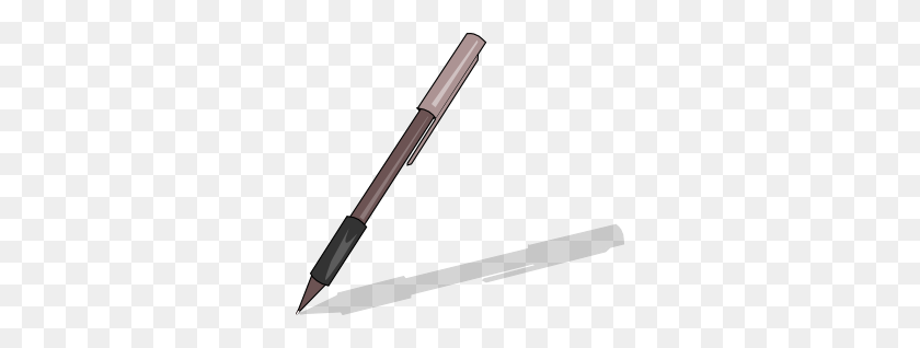 300x258 Grip Pen Clip Art Free Vector - Pen Clipart