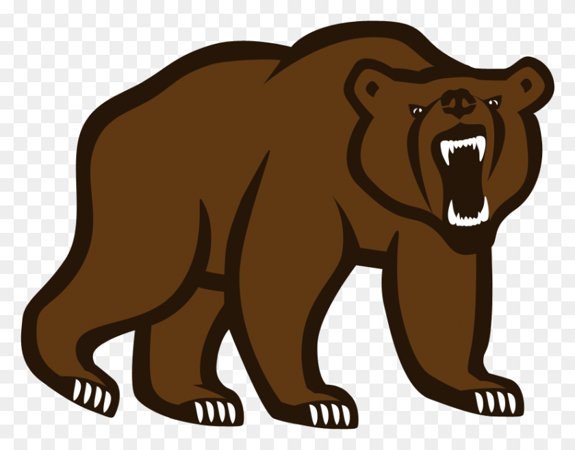 825x632 Медведь Гризли Талисман Клипарт Изображения - Сан-Франциско Клипарт