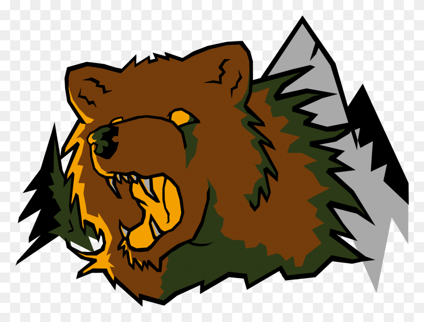 1781x1320 Grizzly Bear Sports Logo - Grizzly Bear PNG