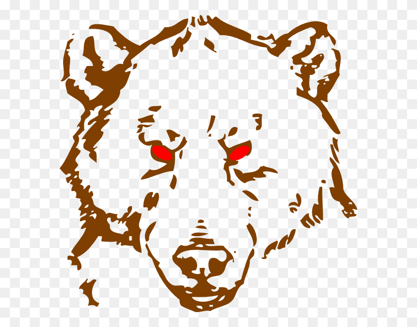 600x599 Grizzly Bear Standing Clipart - Grizzly Clipart