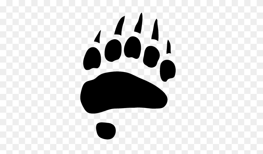 432x432 Grizzly Clipart Bear Tracks - Track Clipart En Blanco Y Negro