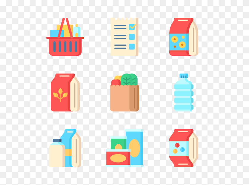 600x564 Groceries Icon Packs - Grocery PNG