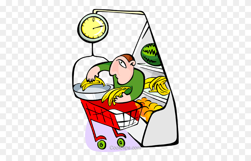 357x480 Grocery Store Royalty Free Vector Clip Art Illustration - Grocery Clipart