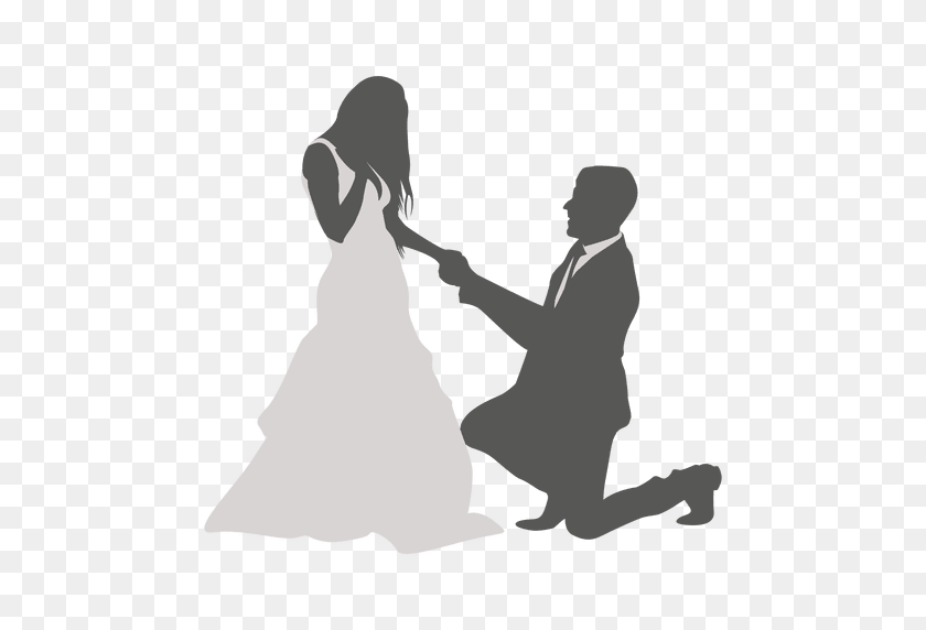 512x512 Groom Kneeling To Bride - Bride And Groom PNG