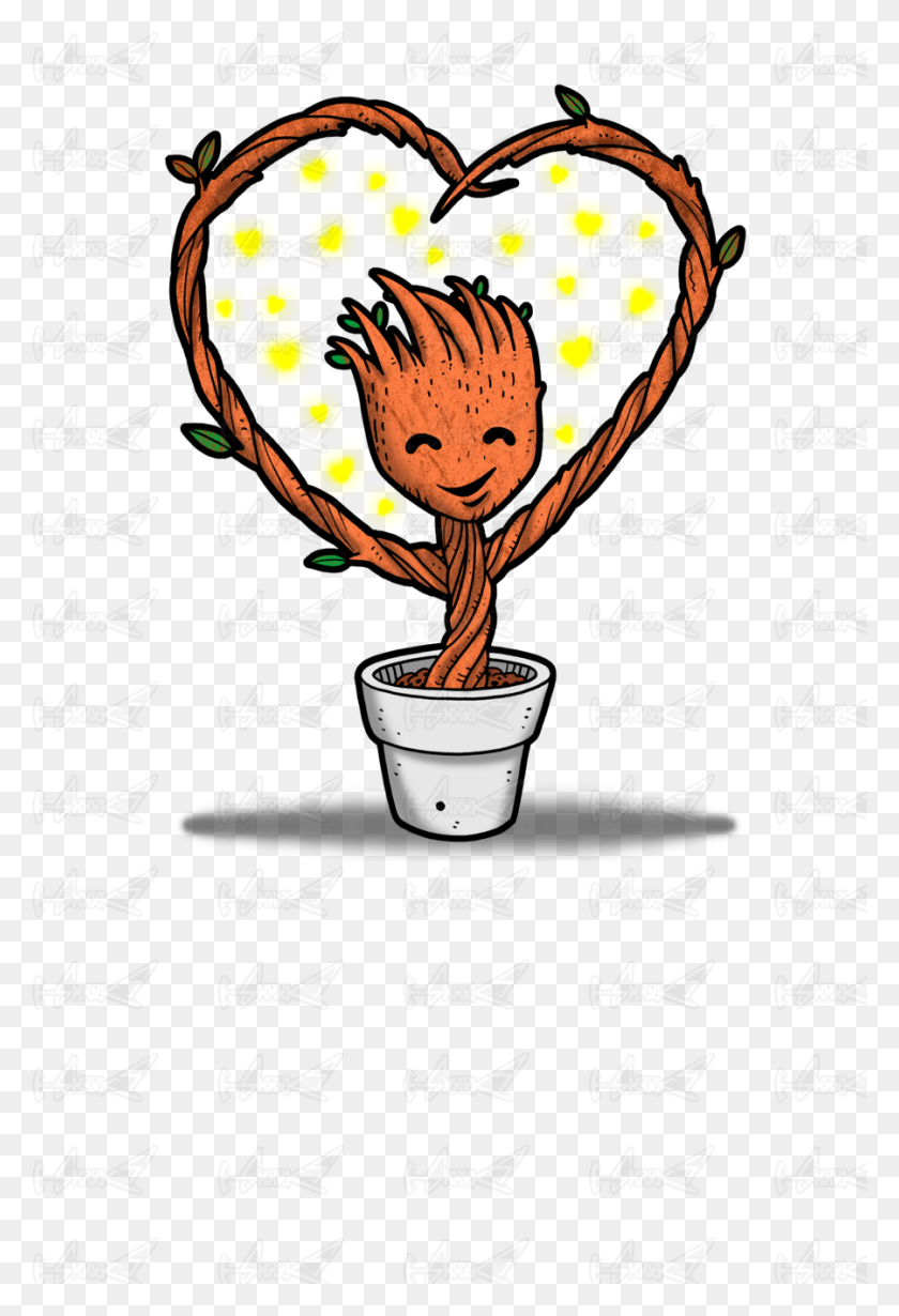 900x1350 Groot Loves You T Shirts - Baby Groot Clip Art