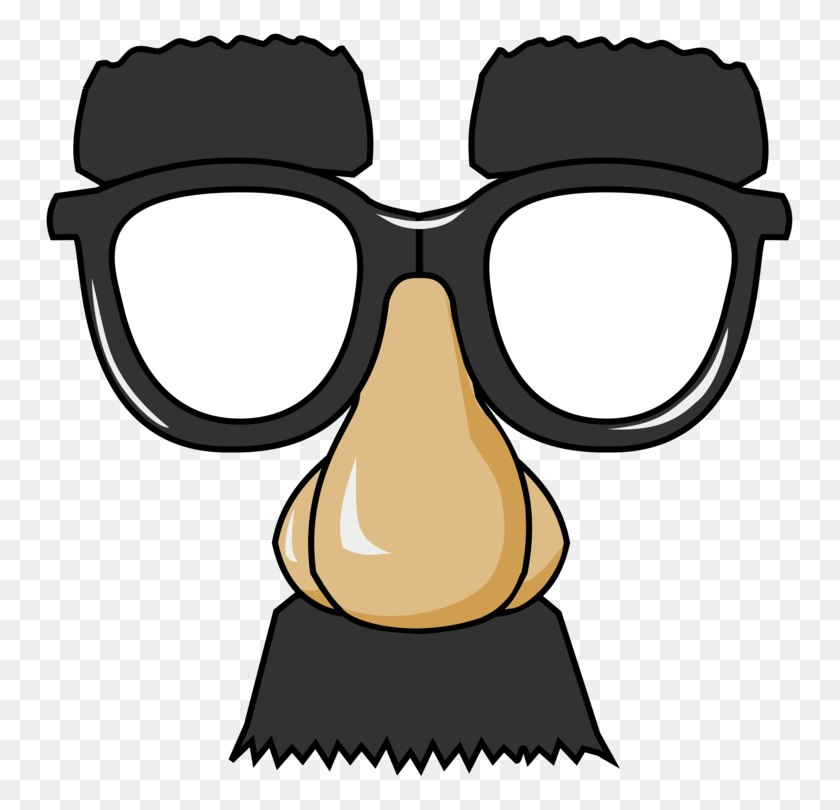 753x750 Groucho Gafas De Sol De Bigote Máscara - Máscara De Buceo De Imágenes Prediseñadas