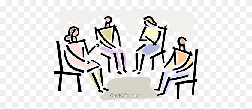 480x303 Group Discussion Royalty Free Vector Clip Art Illustration - Free Clipart Months Of The Year