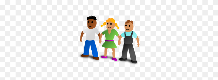 250x250 Group Of People Holding Hands Clipart - Children Holding Hands Clipart