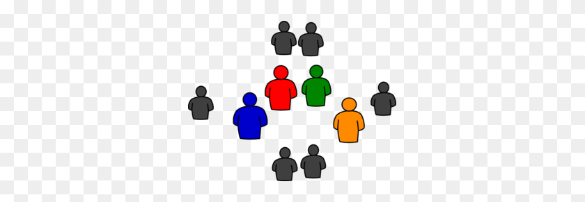 299x231 Group Of People In Round Clip Art - People Clipart