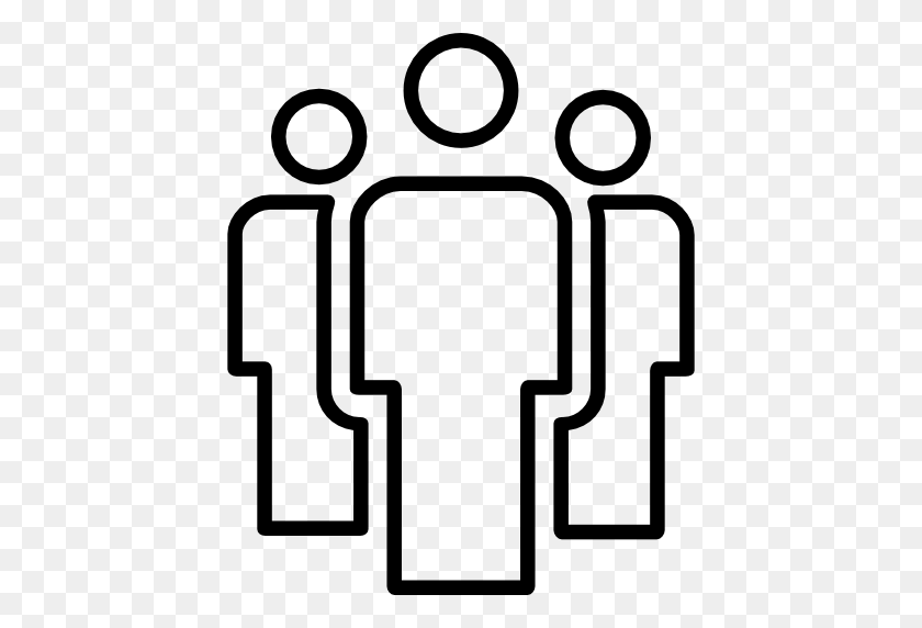512x512 Group Of People Outline - Group Of People PNG
