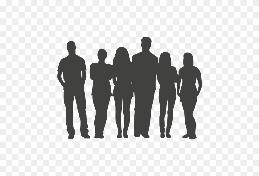 512x512 Group People Silhouette - People PNG