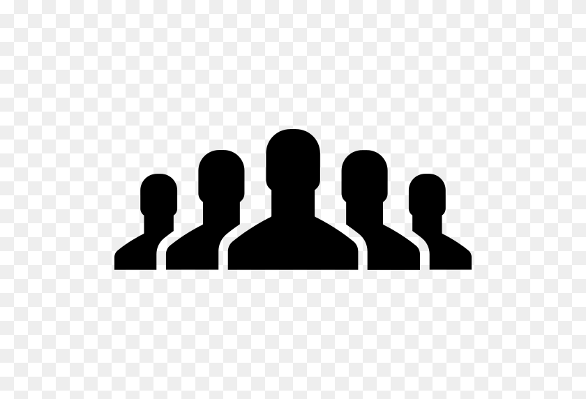 512x512 Group Png Icon - Crowd Silhouette PNG