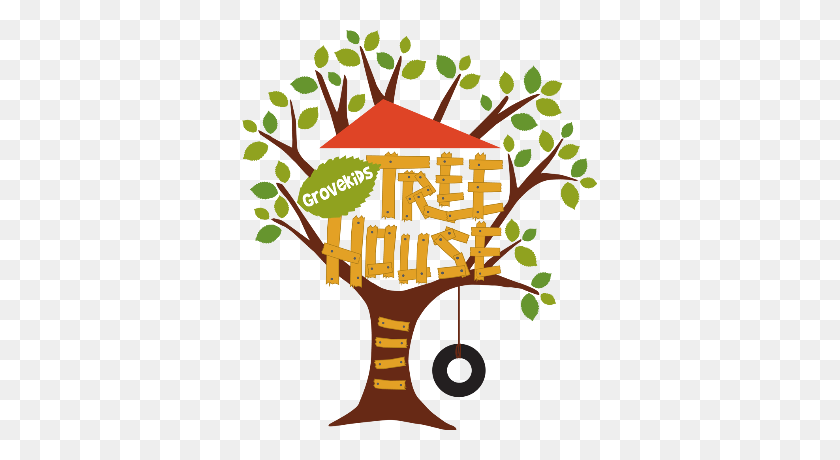 355x400 Grovekids Treehouse - Childrens Ministry Clipart