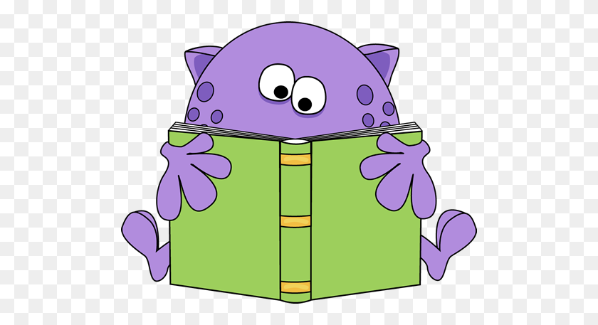 500x397 Growing Kinders The Book Monster! Kid Stuff Books - Reading Clipart