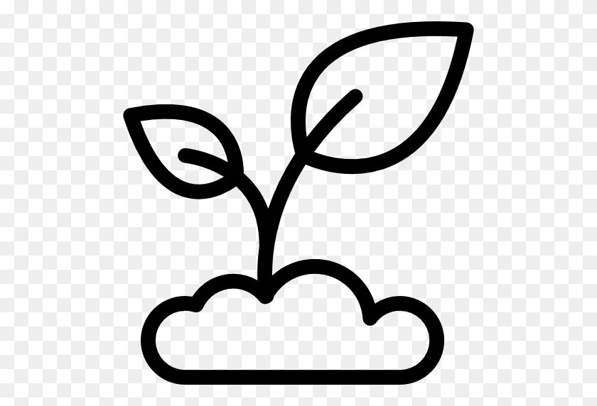 512x512 Growing Seed Flat Black Icon - Seed Clipart Black And White