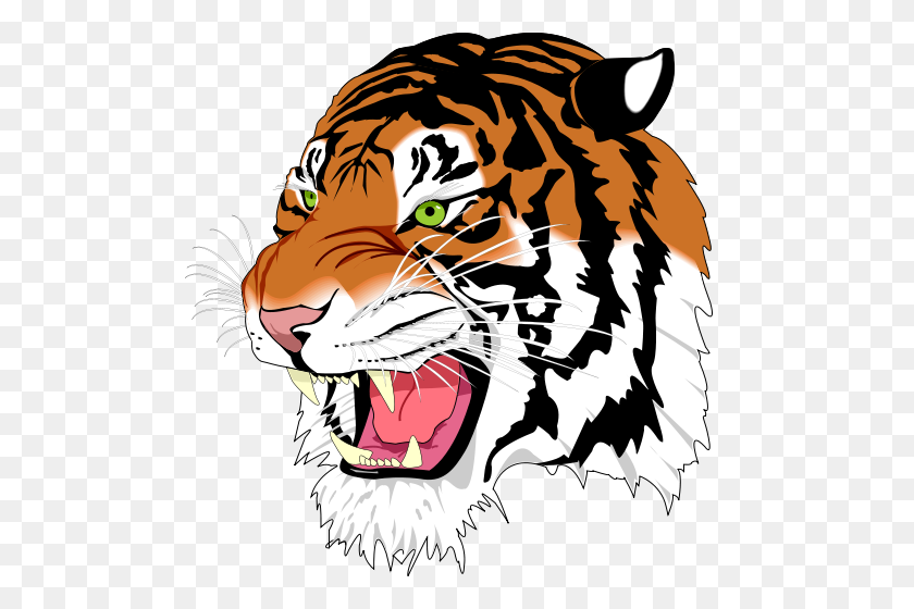 500x500 Growling Tiger Clipart Clip Art Images - Attack Clipart