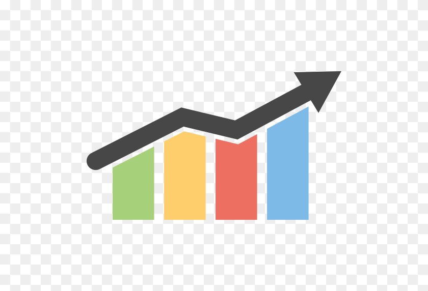 512x512 Crecimiento, Gráfico De Barras, Beneficios, Gráficos, Flecha, Negocios, Estadísticas - Clipart De Estadísticas