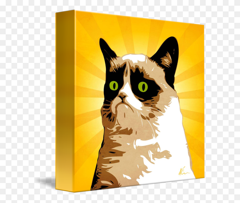 606x650 Grumpy Cat Pop Art - Grumpy Cat PNG