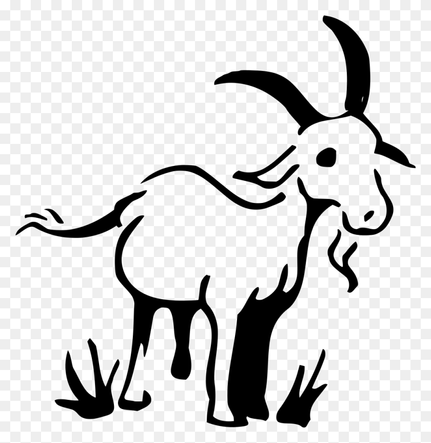 995x1024 Gt Animal Goat Grass Standing - Goat PNG