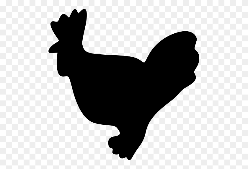511x512 Gt Chicken Bird Rooster - Chicken Silhouette PNG