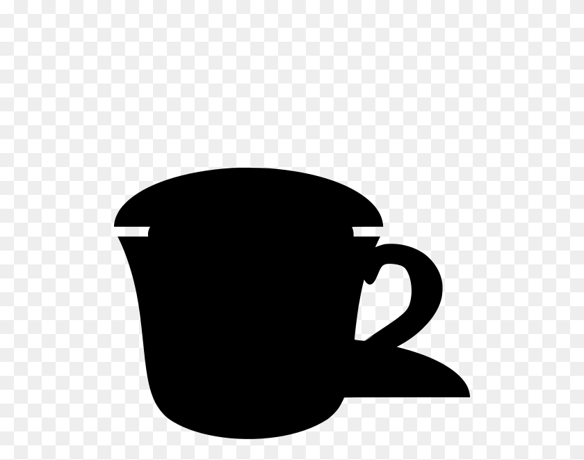512x601 Gt Coffee Stain Drink Cup - Чашка Кофе Клипарт Черный И Белый