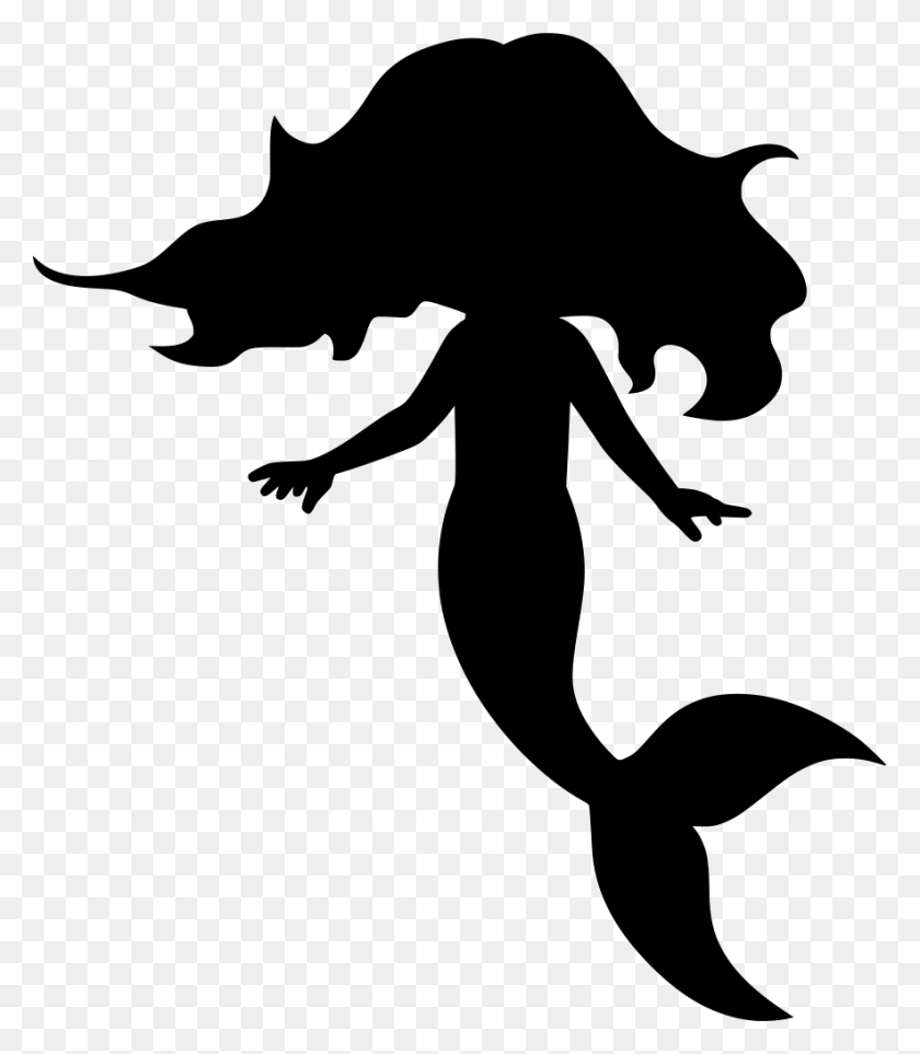 884x1024 Gt Girl Artwork Sea Princess - Mermaid Tail Silhouette PNG