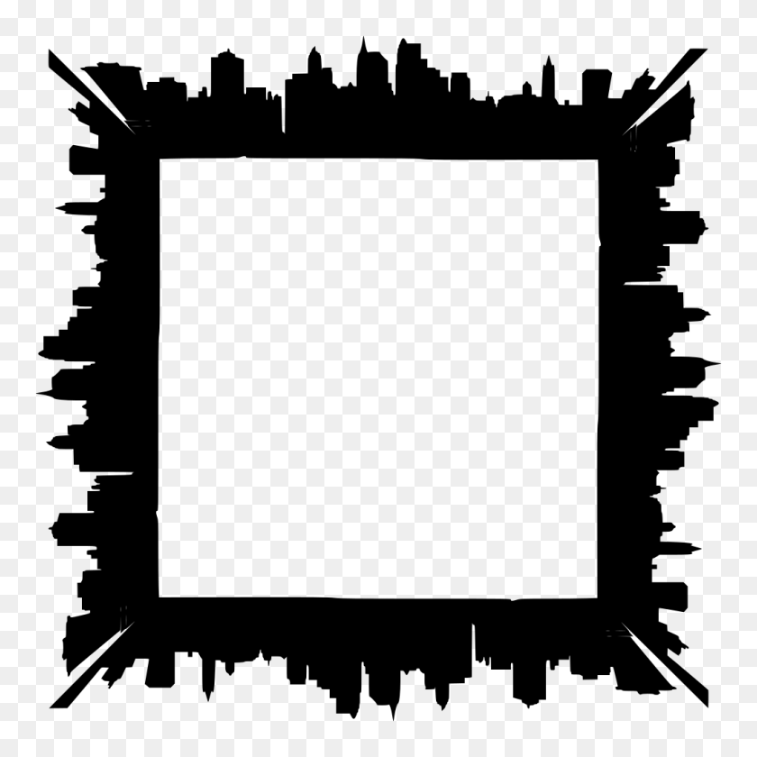 1024x1024 Gt Jungle Distortion Frame Cuadrado - Boston Skyline Clipart