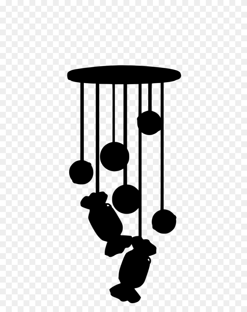 798x1024 Gt Metallic Stripes Sweets Decorations - Wind Chime Clipart
